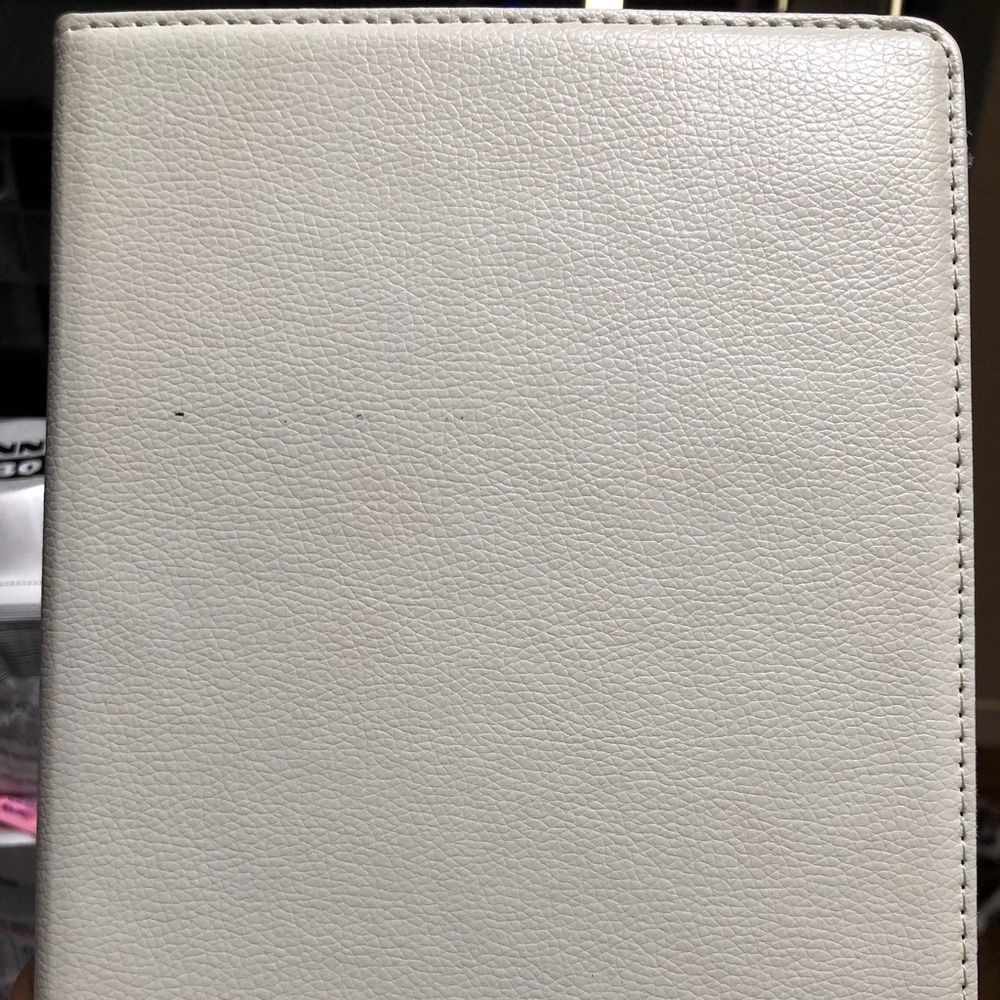Tablet case beige, lightly used Eiffel T. dangle